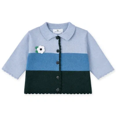 Florence Eiseman Babies'  Cardigan Sweater With Flower In Black