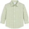 Florence Eiseman Check Button Down Shirt In Green