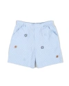 Florence Eiseman Check Seersucker Short With Embroidered Sport Balls In Blue
