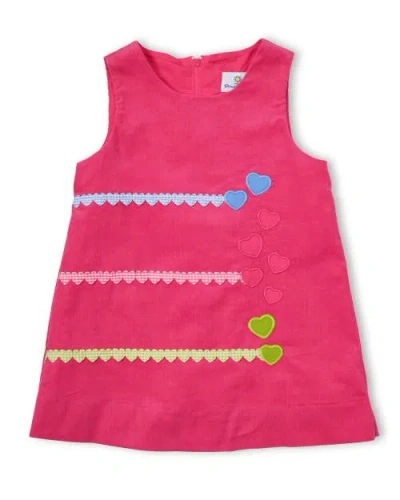 Florence Eiseman Kids'  Corduroy Jumper With Hearts In Multi
