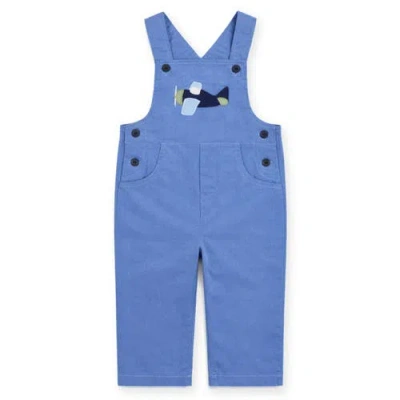 Florence Eiseman Babies'  Corduroy Longall With Airplane In Blue