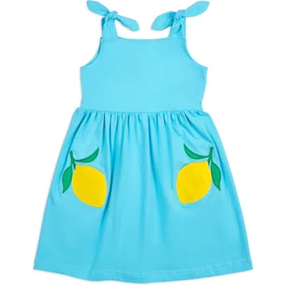 Florence Eiseman Kids'  Dress With Lemon Pockets In Blue/yellow