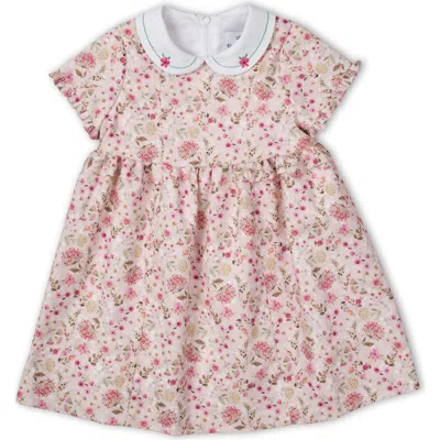 Florence Eiseman Kids'  Floral Dress With Embroidered Collar In Multi