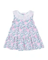 Florence Eiseman Girl's Eyelet Collar Sleeveless Floral Dress In Pink