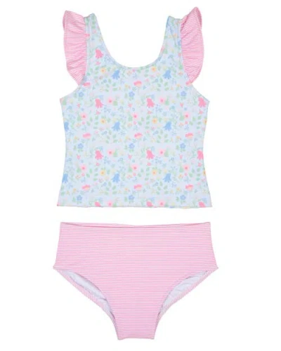 Florence Eiseman Babies'  Floral Print Tankini In Pink