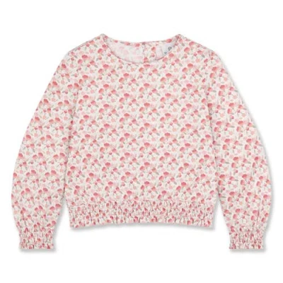 Florence Eiseman Kids'  Floral Top With Rouching In Multi
