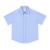 Florence Eiseman Gingham Camp Shirt In Blue