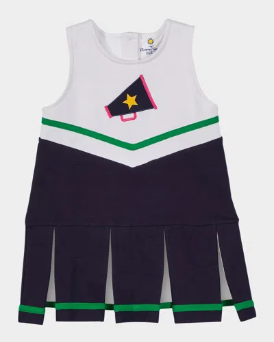 Florence Eiseman Kids' Girl's Cheer Megaphone Sleeveless French Terry Dress In Multi