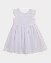 FLORENCE EISEMAN GIRL'S EMBROIDERED DAISY FLUTTER-SLEEVE DRESS