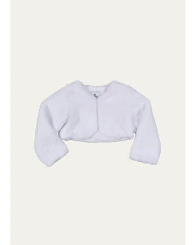 Florence Eiseman Kids' Girl's Faux-fur Bolero In Blue