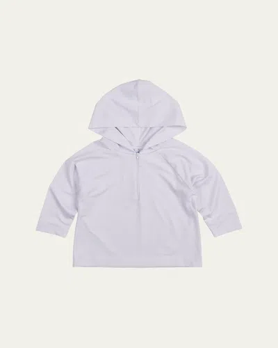 Florence Eiseman Kids' Girl's Hooded Rashguard In White