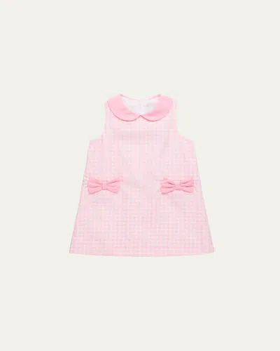 Florence Eiseman Kids' Girl's Houndstooth Dress With Bow Pockets