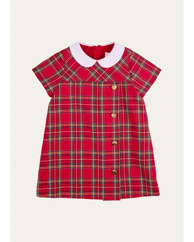 Florence Eiseman Kids' Girl's Plaid Dress In Gray