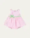 Florence Eiseman Girl's Seersucker Check-print Dress W/ Bloomers