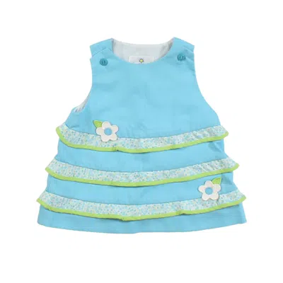 Florence Eiseman Kids' Girls Blue Green White Dress