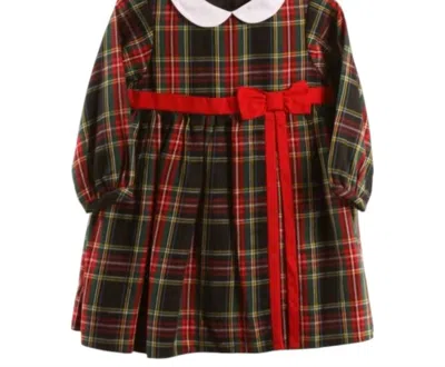 Florence Eiseman Kids' Girls' Plaid Dress With Collar And Bow In Multi