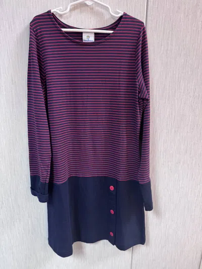 Florence Eiseman Kids' Girls' Stripe Knit Dress In Red/navy In Multi