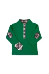 Florence Eiseman Green Jacquard Knit Pullover With Football In Green