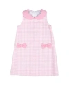 Florence Eiseman Houndstooth Dress With Bow Pockets In Pink