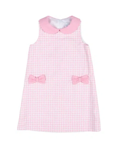 Florence Eiseman Kids'  Houndstooth Dress With Bow Pockets In Pink