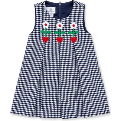 Florence Eiseman Kids'  Houndstooth Jumper With Hearts & Flowers In Multi