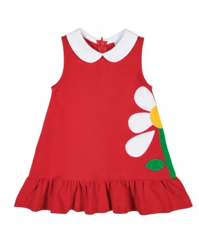 Florence Eiseman Kids'  Knit Dress With Flowers In Red