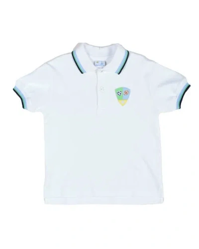 Florence Eiseman Kids'  Knit Polo With Sport Balls In White