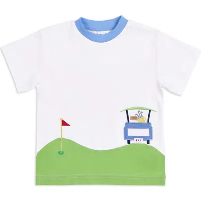 Florence Eiseman Babies'  Knit Shirt With Golf Cart In Multi