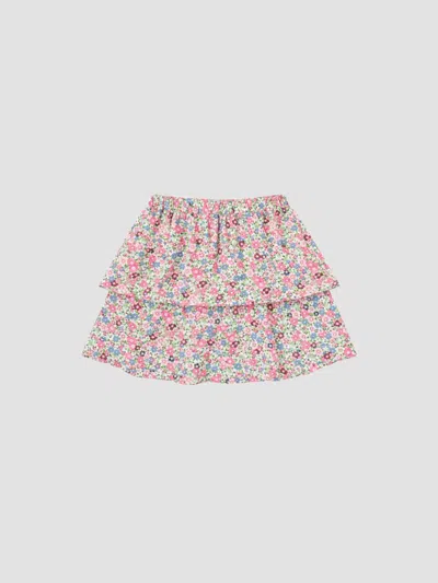Florence Eiseman Little Girl's & Girl's Floral Stretch-cotton Tiered Skirt In Pink