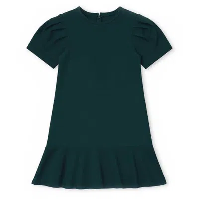 Florence Eiseman Kids'  Ottoman Knit Dress In Green