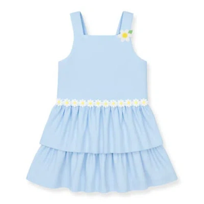 Florence Eiseman Kids'  Pique Dress With Daisies In Blue