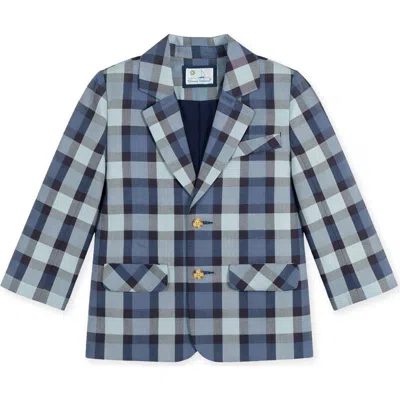 Florence Eiseman Kids'  Plaid Blazer In Blue