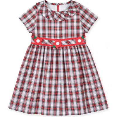 Florence Eiseman Kids'  Plaid Dress With Neck Ruffle In Brown