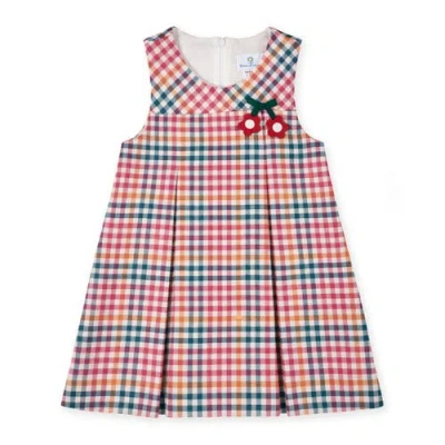 Florence Eiseman Kids'  Plaid Jumper With Flowers In Multi