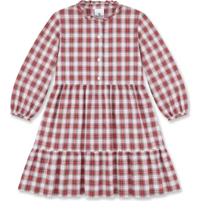 Florence Eiseman Kids'  Plaid Shirt Dress With Ruffles In Multi