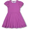 Florence Eiseman Polka Dot Dress With Bubble Sleeves In Purple