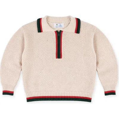 Florence Eiseman Kids'  Polo Sweater In Neutral
