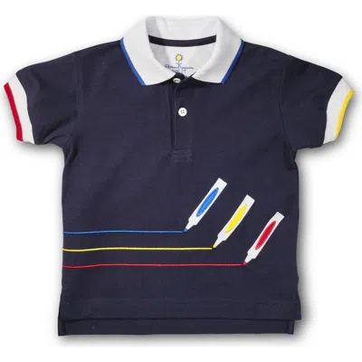 Florence Eiseman Kids'  Polo With Markers In Multi