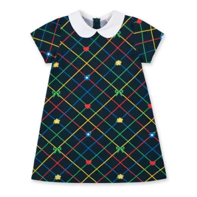 Florence Eiseman Kids'  Printed Knit Dress In Blue