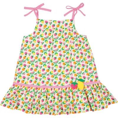 Florence Eiseman Kids'  Printed Seersucker Dress With Fruit In Multi