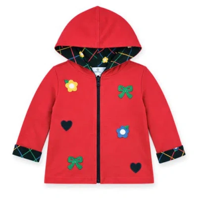 Florence Eiseman Kids'  Reversible Jacket With Hearts, Flowers, Bows In Red