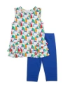 Florence Eiseman Sailboat Print Tunic With Capri Leggings In Multi