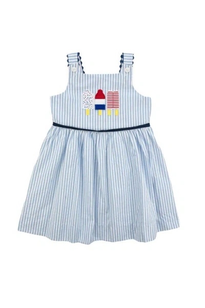 Florence Eiseman Kids'  Seersucker Dress With Popscicles In Multi