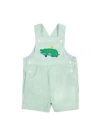 Florence Eiseman Seersucker Shortall With Skateboarding Gator In Green