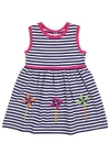 Florence Eiseman Stripe Knit Dress With Pinwheels In Multi