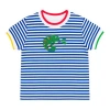 Florence Eiseman Stripe Knit Tshirt With Lizard In Multi
