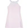 Florence Eiseman Stripe Pique Dress With Side Buttons In Pink