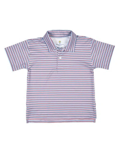 Florence Eiseman Babies'  Stripe Print Performance Knit Polo In Multi