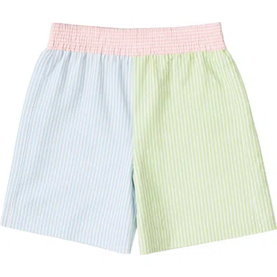 Florence Eiseman Babies'  Stripe Seersucker Swim Trunk In Multi