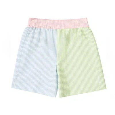 Florence Eiseman Babies'  Stripe Seersucker Swim Trunk In Multi